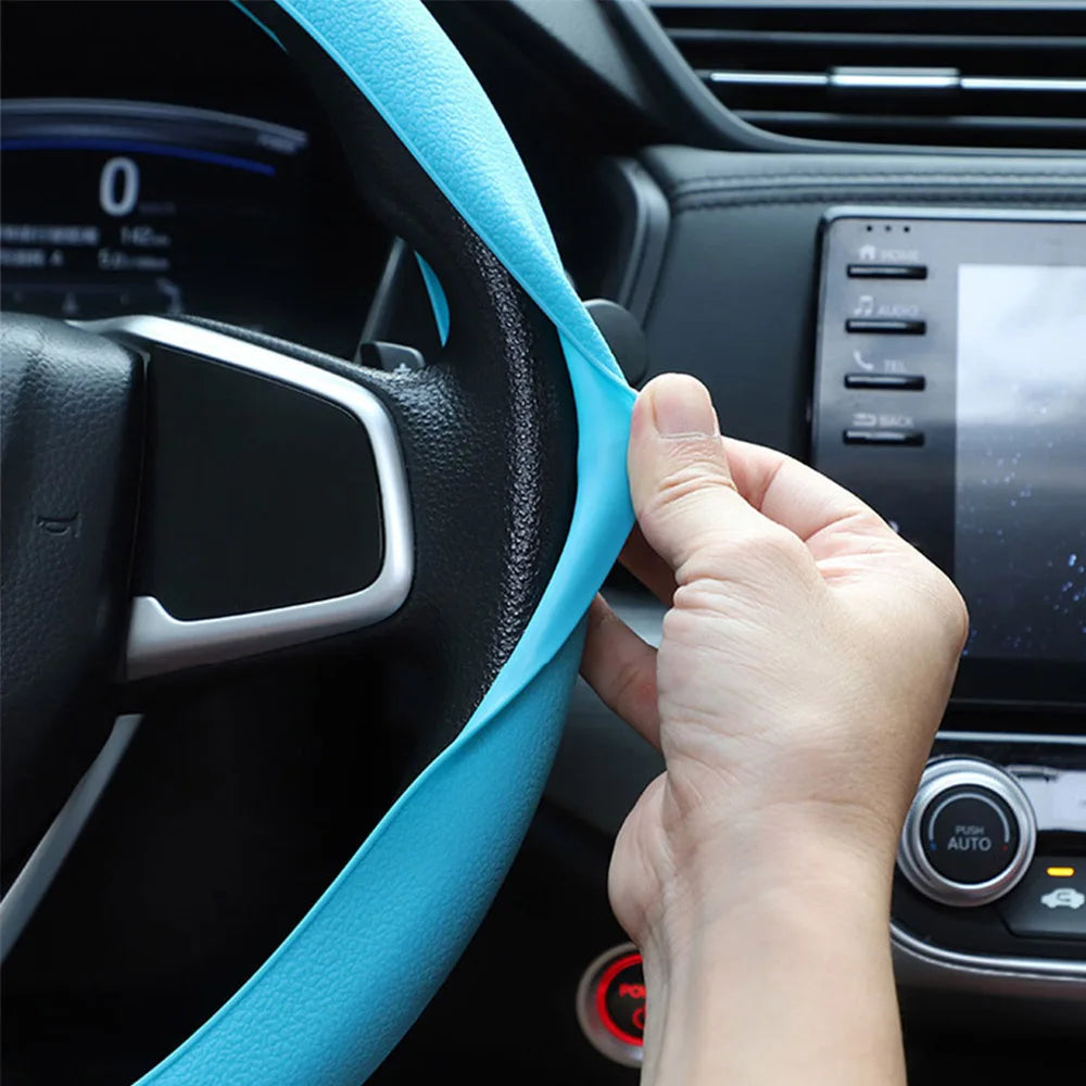 ⚡Funda Exclusiva Antideslizante Para Volante - Más Estilo, Mejor Agarre, Cero Complicaciones.